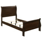 Louis Philippe 5-piece Twin Bedroom Set Cappuccino