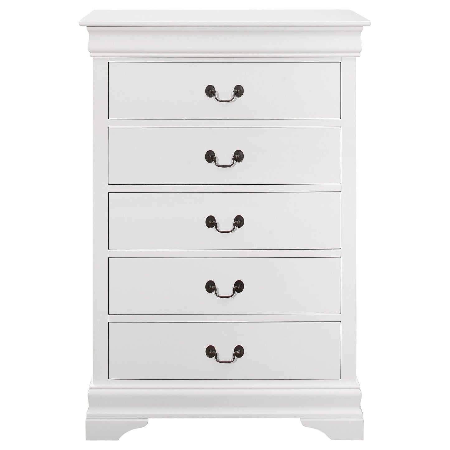 Louis Philippe 5-piece Full Bedroom Set White