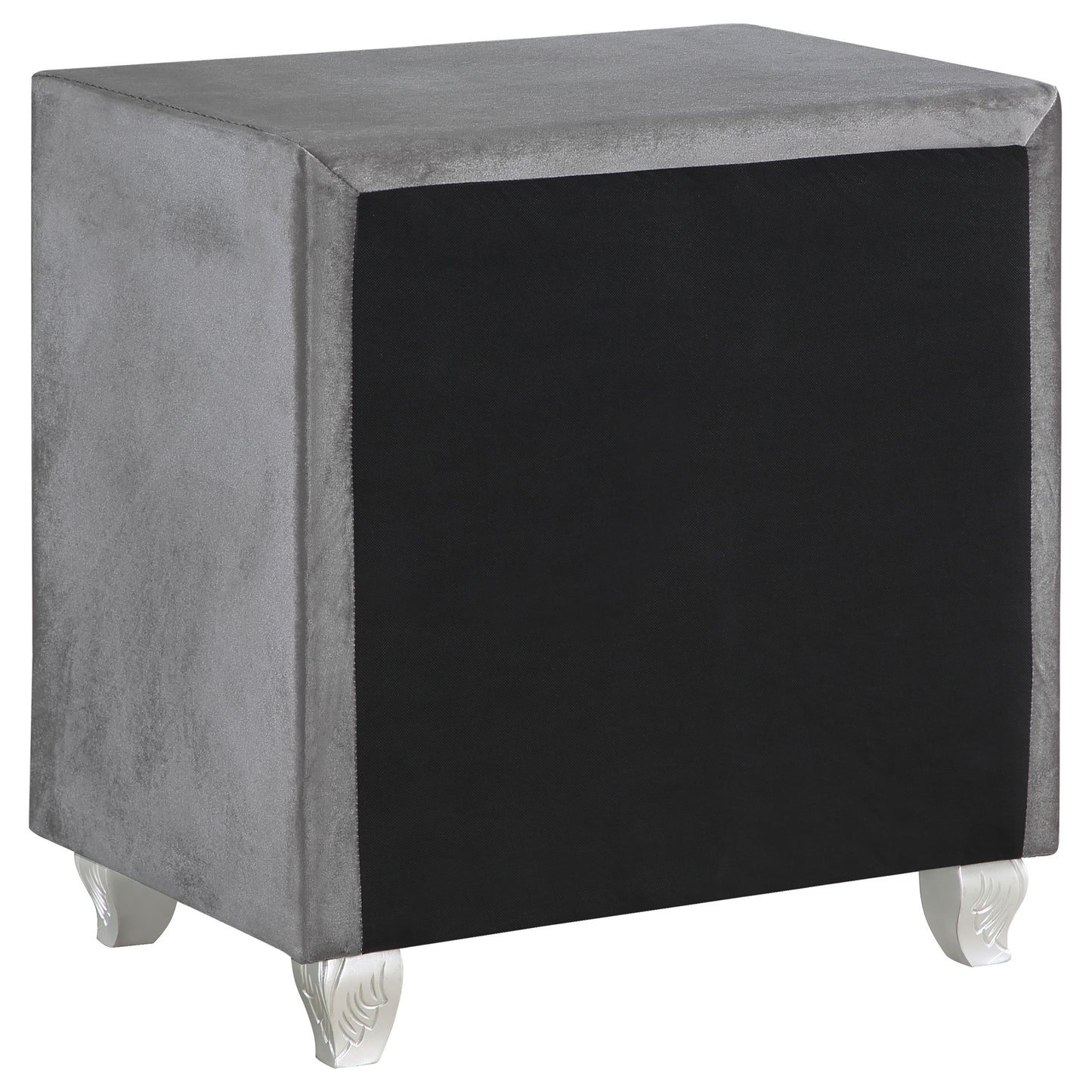 Deanna Upholstered 2-drawer Nightstand Grey