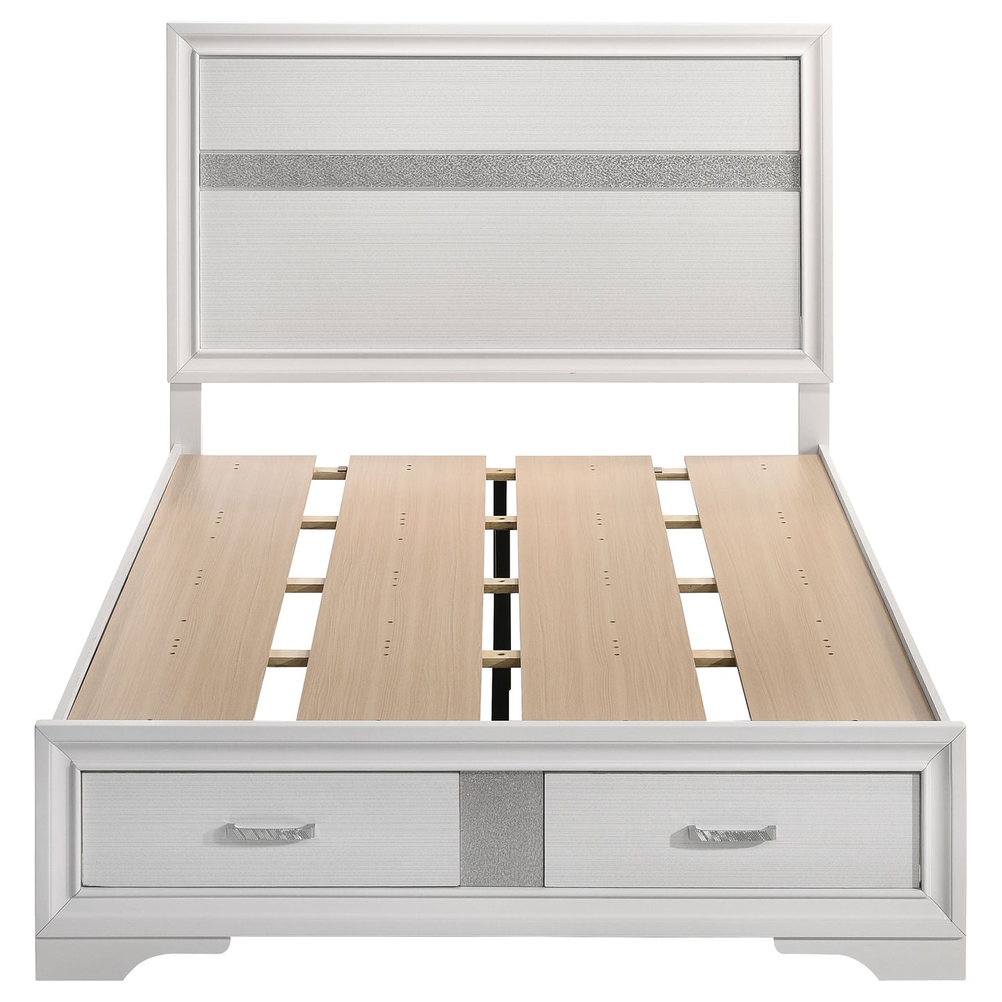 Miranda 51-inch Wood Full Storage Panel Bed White