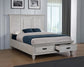 Franco Wood Queen Storage Panel Bed Distressed White