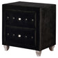 Deanna Upholstered 2-drawer Nightstand Black