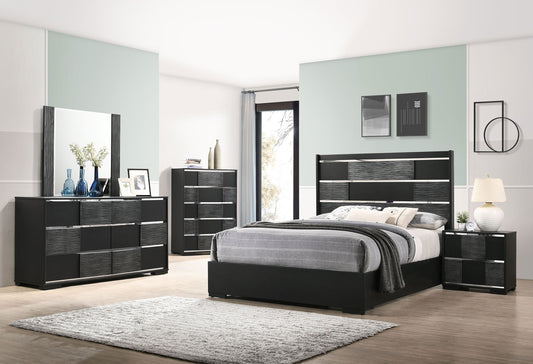 Blacktoft 5-piece Eastern King Bedroom Set Black