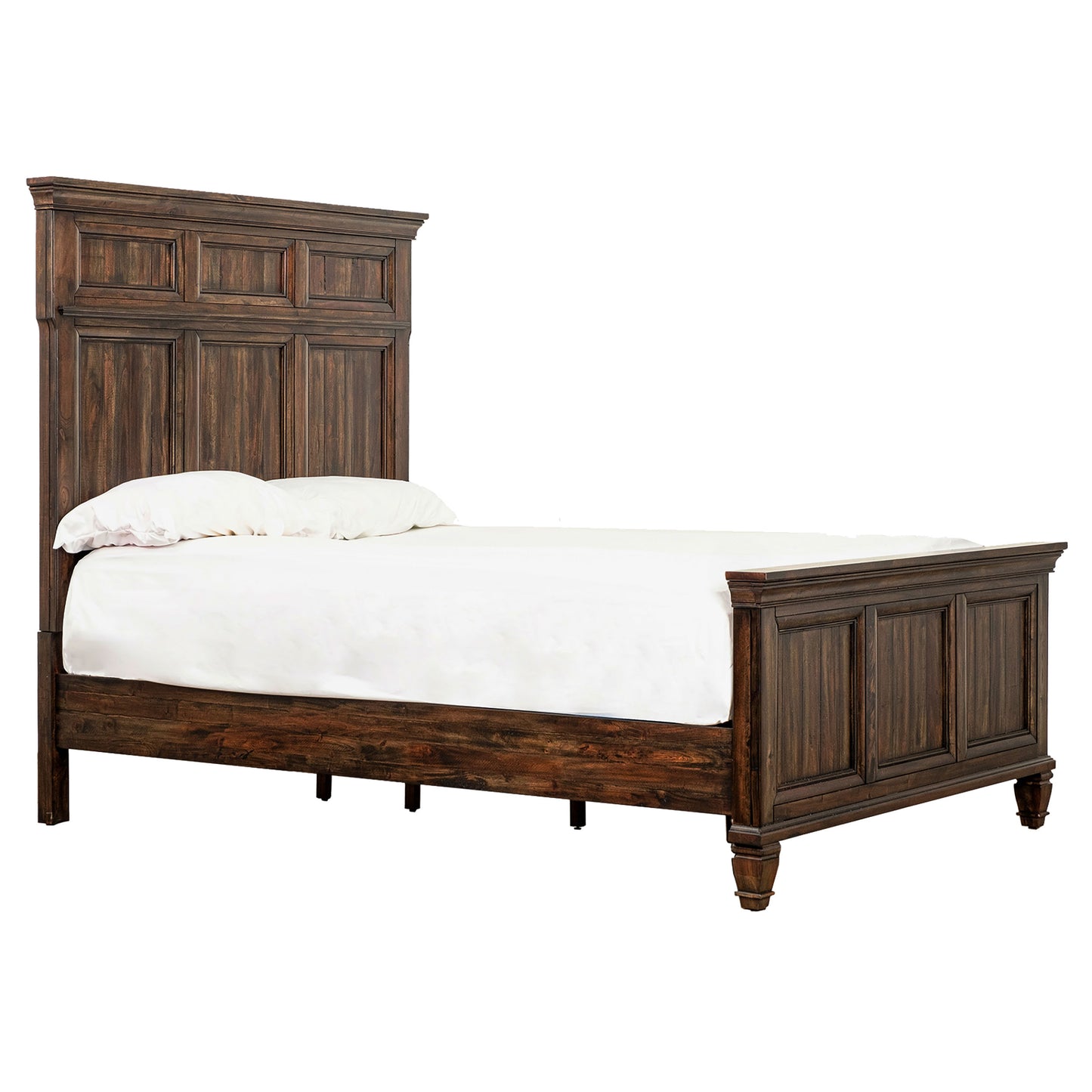 Avenue Wood California King Panel Bed Weathered Brown