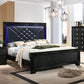 Penelope Wood Eastern King LED Panel Bed Midnight Star