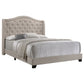 Sonoma Upholstered Full Wingback Bed Beige