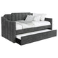 Kingston Upholstered Twin Daybed with Trundle Charcoal