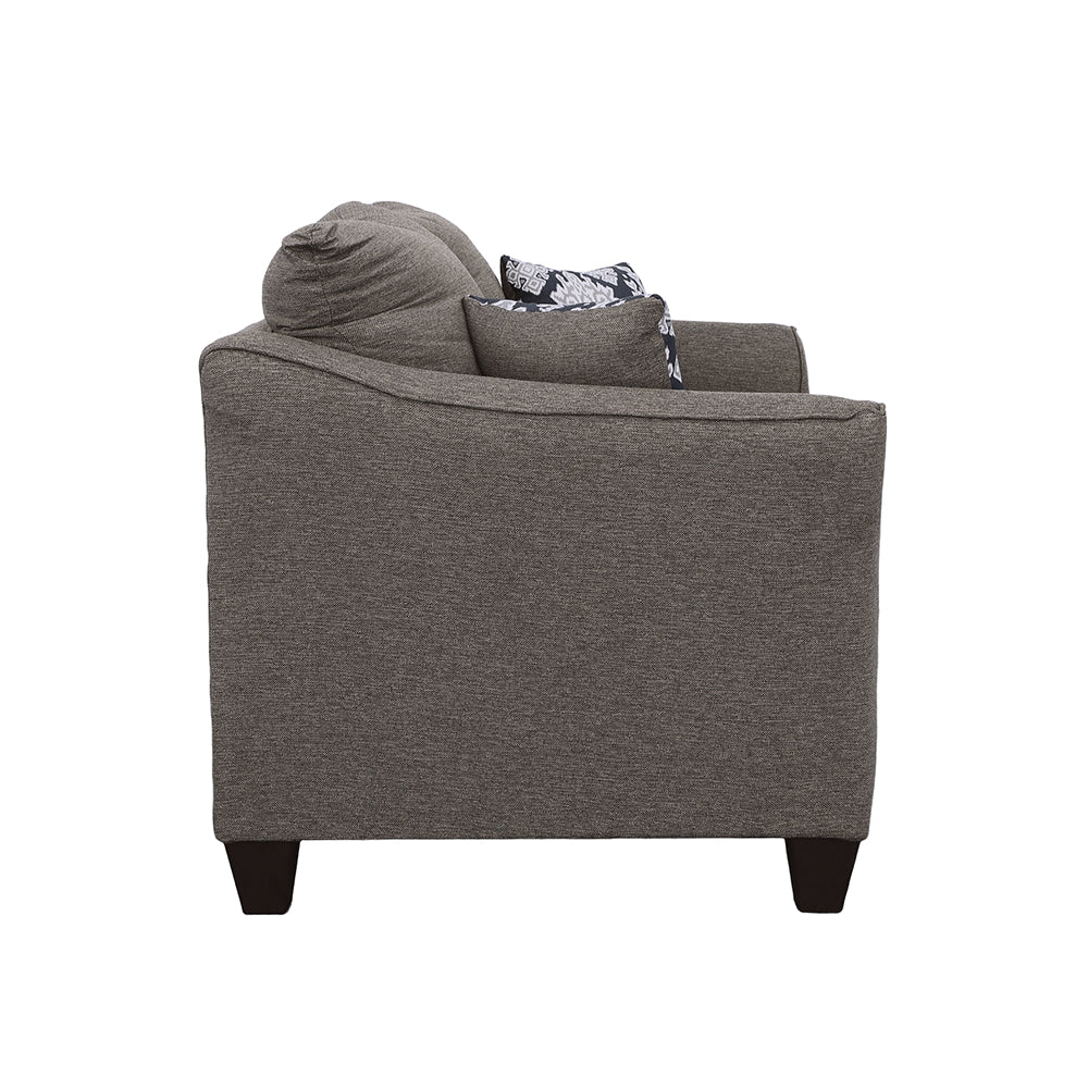 Salizar Upholstered Flared Arm Loveseat Charcoal Grey