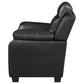 Finley Upholstered Padded Arm Tufted Accent Chair Black