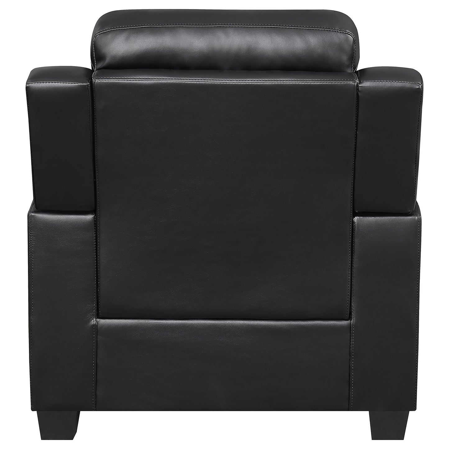 Finley Upholstered Padded Arm Tufted Accent Chair Black