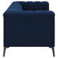 Chalet Upholstered Tuxedo Arm Tufted Loveseat Blue