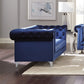 Bleker Upholstered Tuxedo Arm Tufted Loveseat Blue