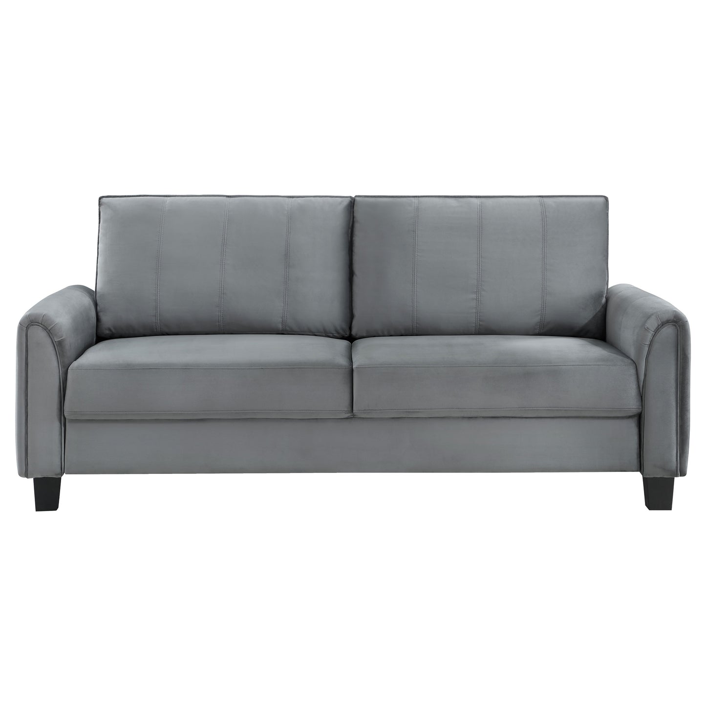 Davis 3-piece Upholstered Rolled Arm Sofa Grey