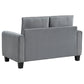 Davis 3-piece Upholstered Rolled Arm Sofa Grey