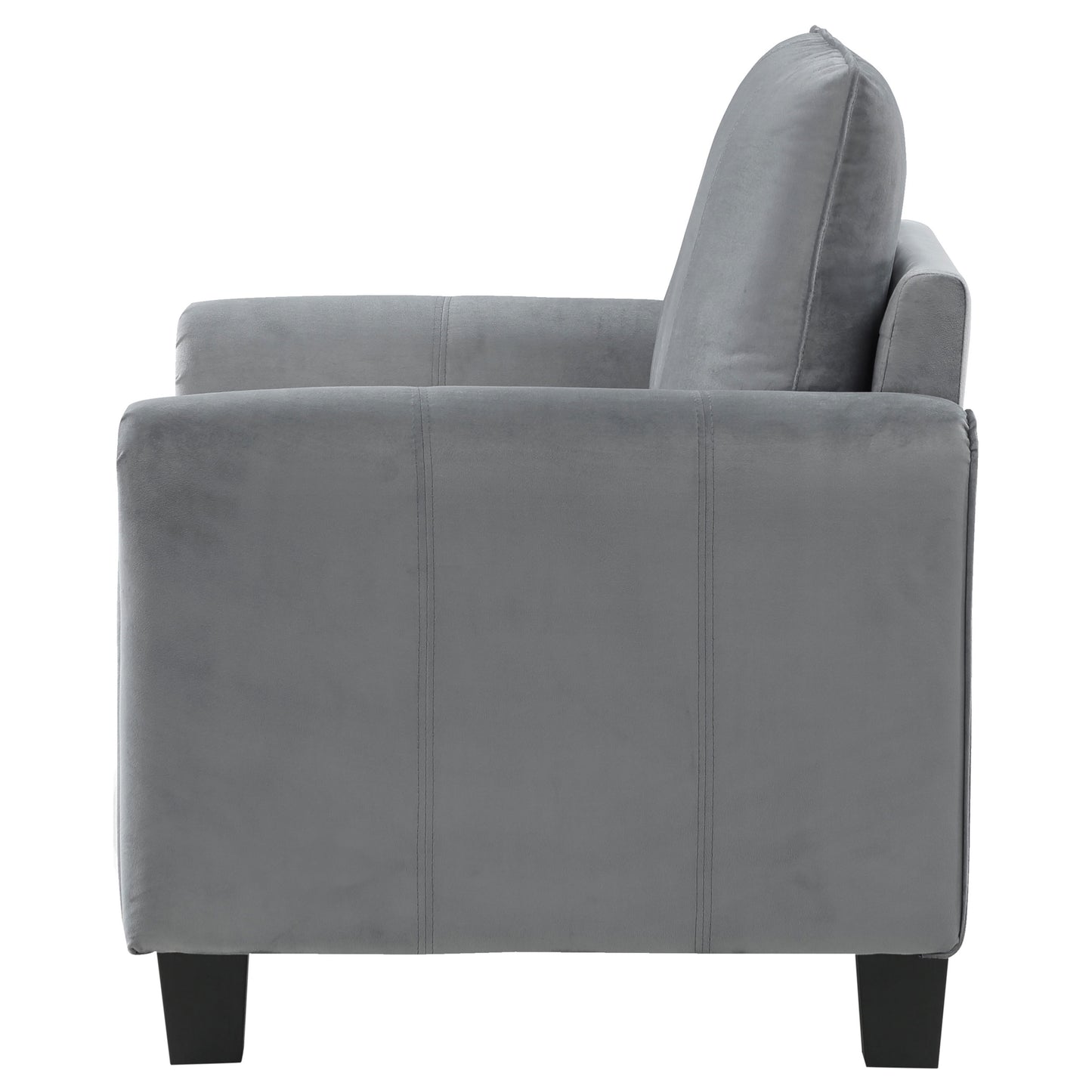 Davis Upholstered Rolled Arm Accent Chair Grey