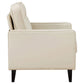 Jonah Upholstered Track Arm Accent Chair Ivory