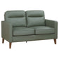 Jonah 2-piece Upholstered Track Arm Sofa Set Green