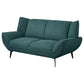 Acton Upholstered Flared Arm Loveseat Teal Blue