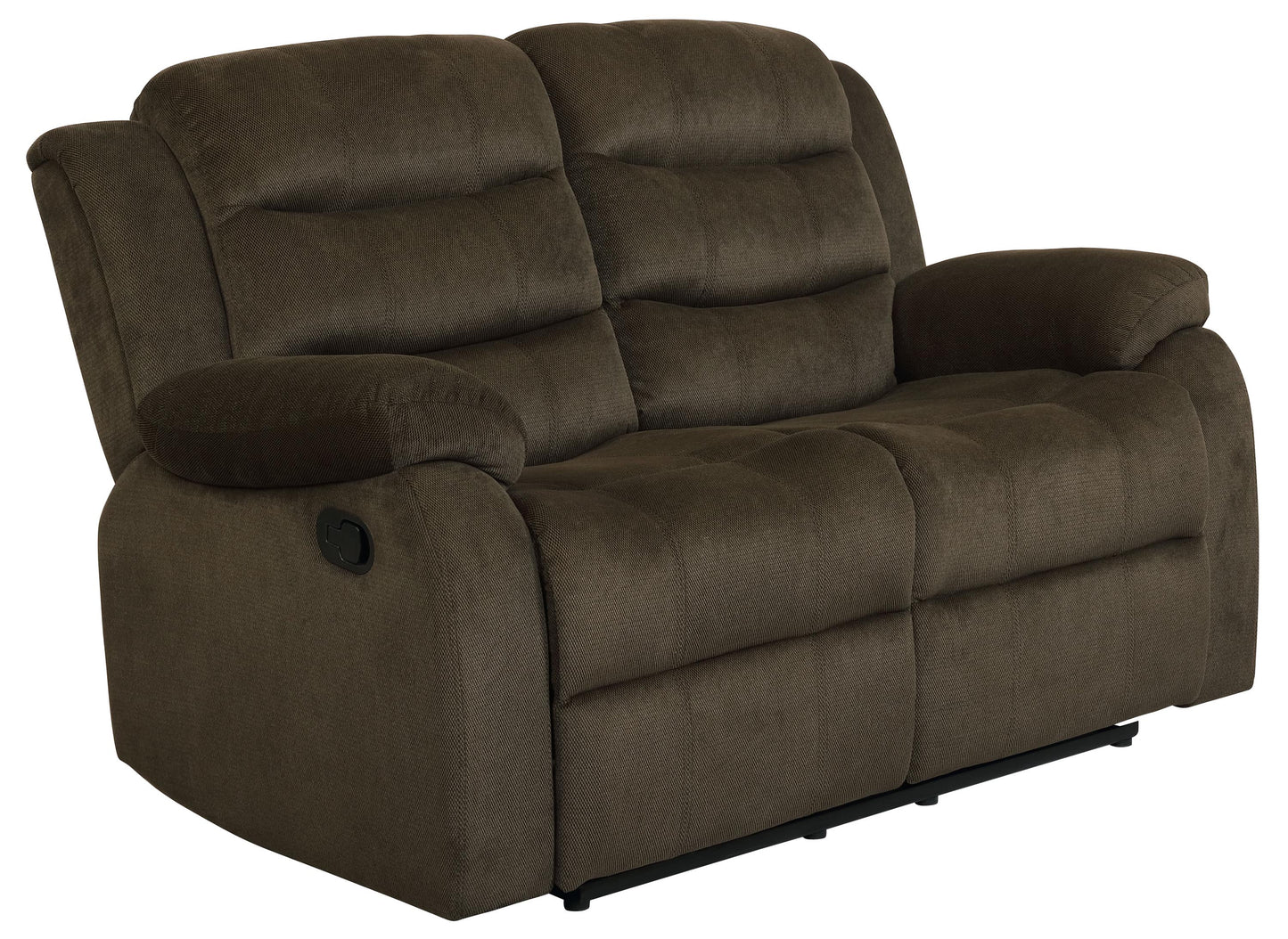 Rodman 3-piece Upholstered Reclining Sofa Set Olive Brown