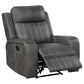 Raelynn 3-piece Upholstered Reclining Sofa Set Grey