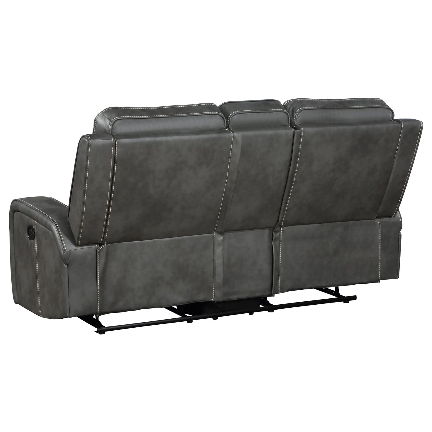 Raelynn Upholstered Track Arm Motion Loveseat Grey