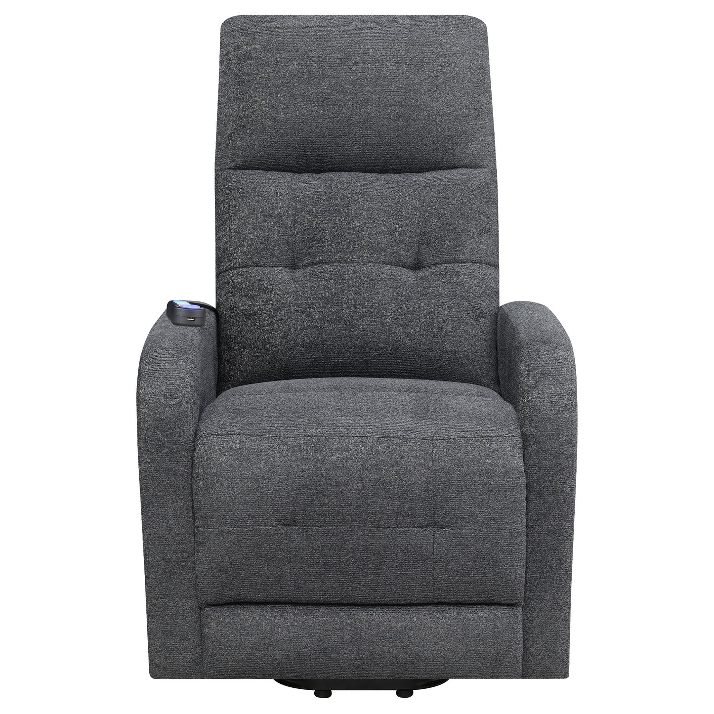 Howie Upholstered Power Lift Massage Chair Charcoal