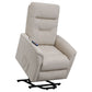 Henrietta Upholstered Power Lift Massage Chair Beige