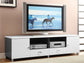 Burkett 2-door Engineered Wood 71" TV Stand White High Gloss