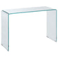 Ripley Tempered Bent Glass Entryway Console Table Clear