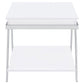 Marcia Rectangular Side End Table White High Gloss