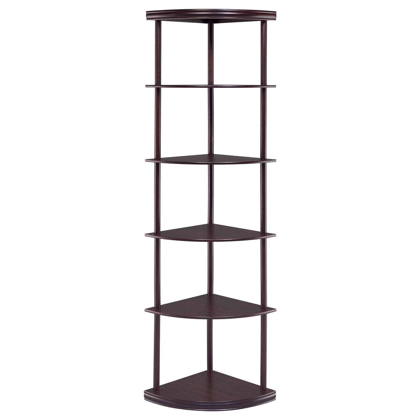 Bonwick 72-inch 5-shelf Corner Bookshelf Cappuccino