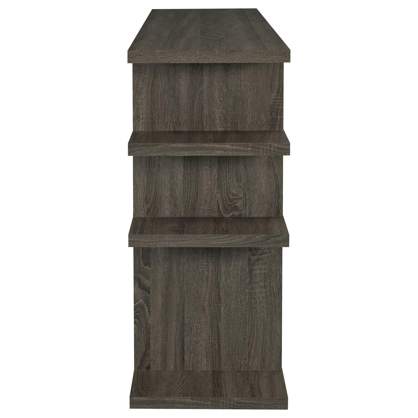 Santos 63-inch 3-shelf Console Bookcases Weathered Grey