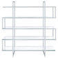 Elmer 63-inch 5-shelf Bookshelf Clear and Chrome