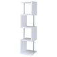 Baxter 67-inch 4-shelf Bookshelf White and Chrome