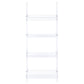 Amaturo 72-inch 4-shelf Acrylic Ladder Bookshelf Clear