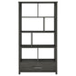 Dylan 68-inch 4-shelf Storage Bookshelf Weathered Grey