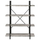 Cole 55-inch 4-shelf Bookshelf Grey Driftwood and Gunmetal