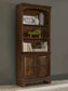 Hartshill 78-inch 3-shelf Cabinet Bookcase Burnished Oak