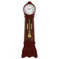 Narcissa Grandfather Clock with Adjustable Chime Brown Red