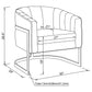 Alamor Upholstered Barrel Back Accent Chair Dark Grey