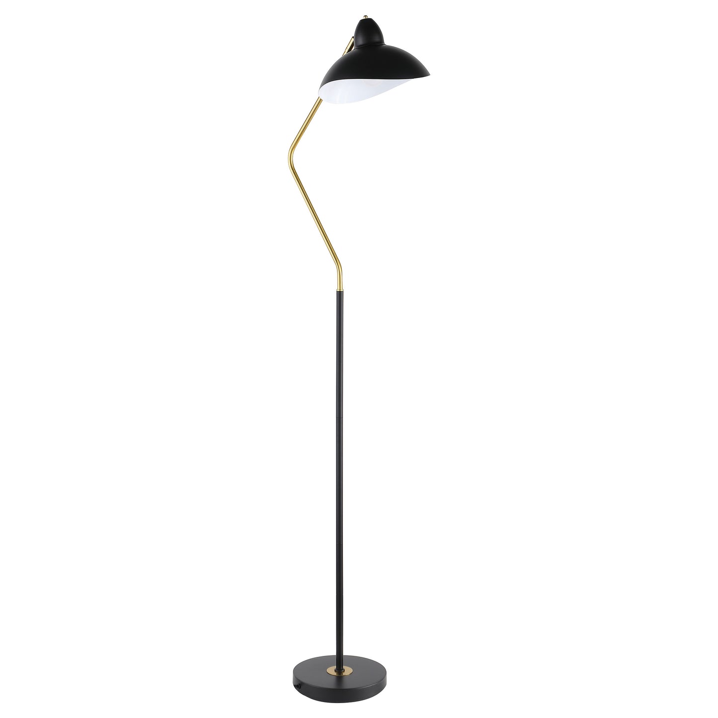 Lucien 69-inch Dome Shade Metal Task Floor Lamp Black