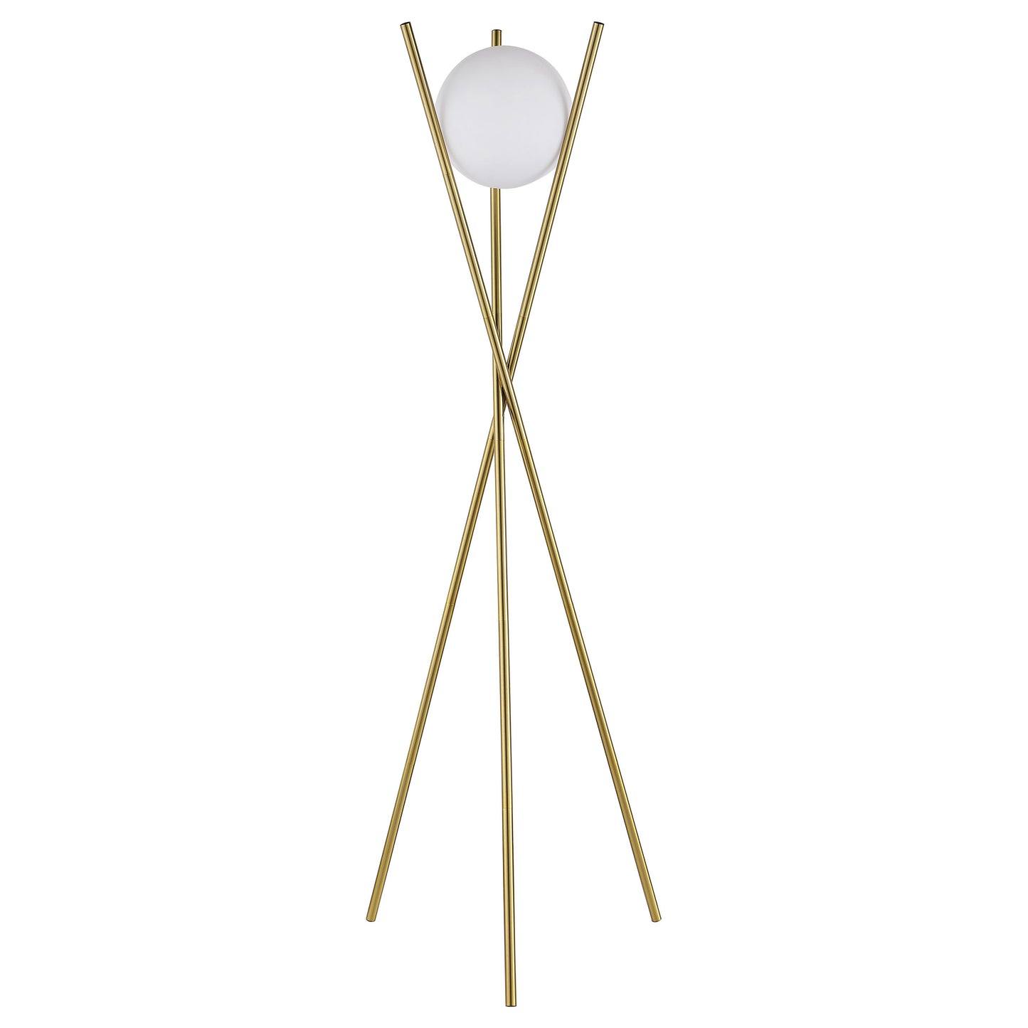 Yamileth 65-inch Spherical Bulb Metal Tripod Floor Lamp Gold