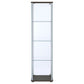 Bellatrix 4-shelf Clear Glass Curio Cabinet Cappuccino