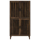 Elouise 4-door Engineered Wood Tall Accent Cabinet Dark Pine