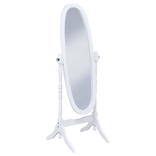 Foyet Wood Adjustable Full Length Cheval Mirror White