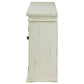 Kiara 4-door Wood Lattice Storage Accent Cabinet White