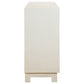 Voula 4-door Wood Accent Storage Cabinet White and Gold