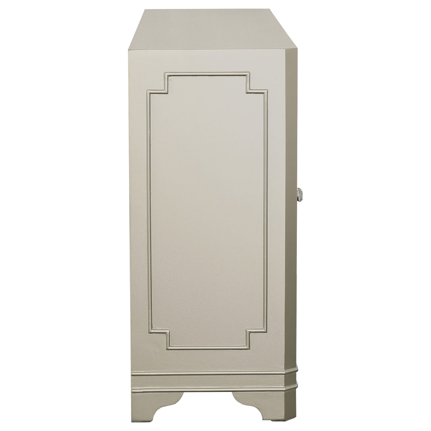 Toula 4-door Accent Cabinet Smoke and Champagne