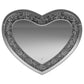 Aiko 36 x 30 Inch Heart Shaped LED Light Wall Mirror Silver