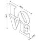 Keiran 40 x 40 Inch LOVE Lettered Wall Mirror Silver